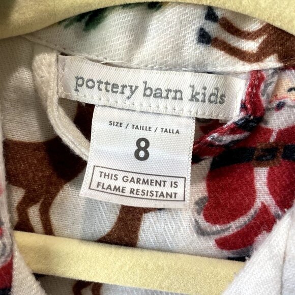 Pottery Barn Fleece Christmas Pajama Top 8 - Picture 2 of 8